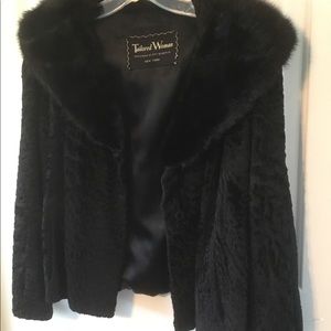 Black Shearling and mink jacket.